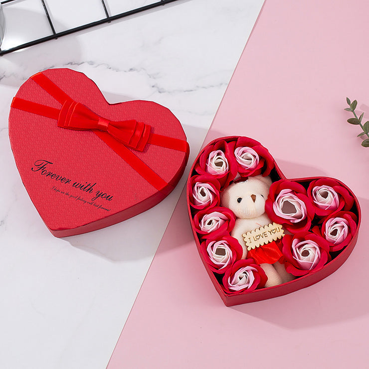 Heart-shaped Rose Christmas Gift Box