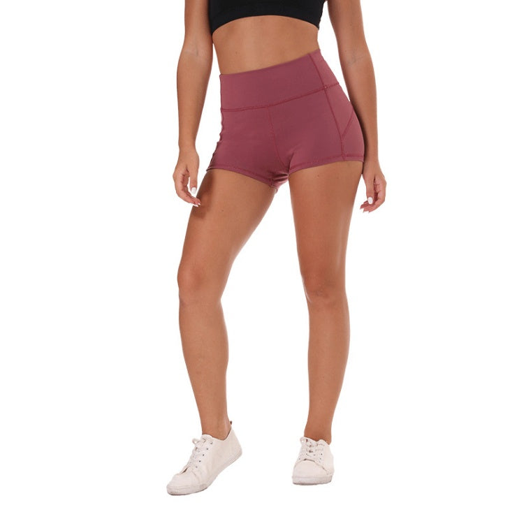 THE GYM PEOPLE High Waist Yoga Shorts – Tummy Control Fitness Shorts with Deep Pockets