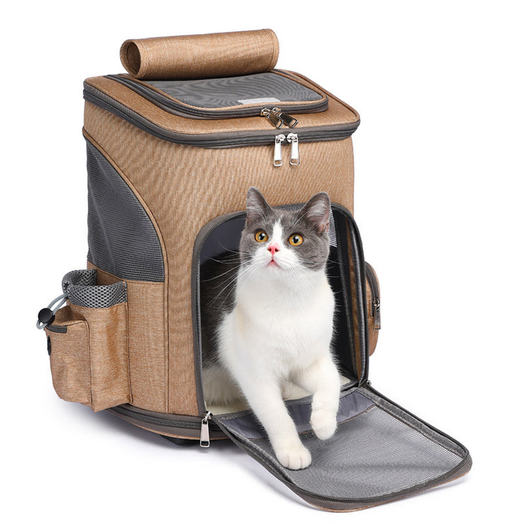 Portable Folding Trolley Pet Backpack