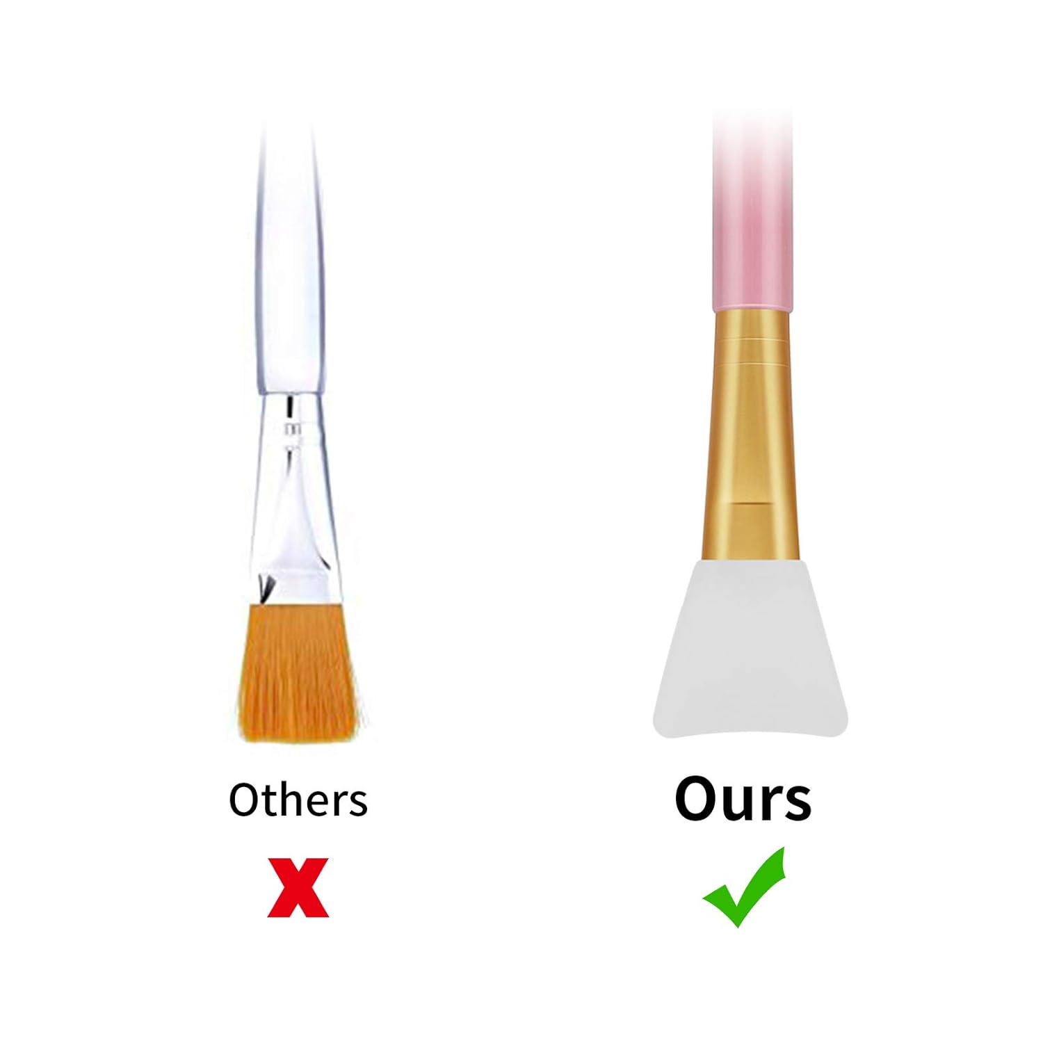 1 Pcs Reusable Silicone Face And Body Mask Applicator  Soft Hairless Spatula Brush For Clay, Mud, Lotion And DIY Skincare, 6 Colors