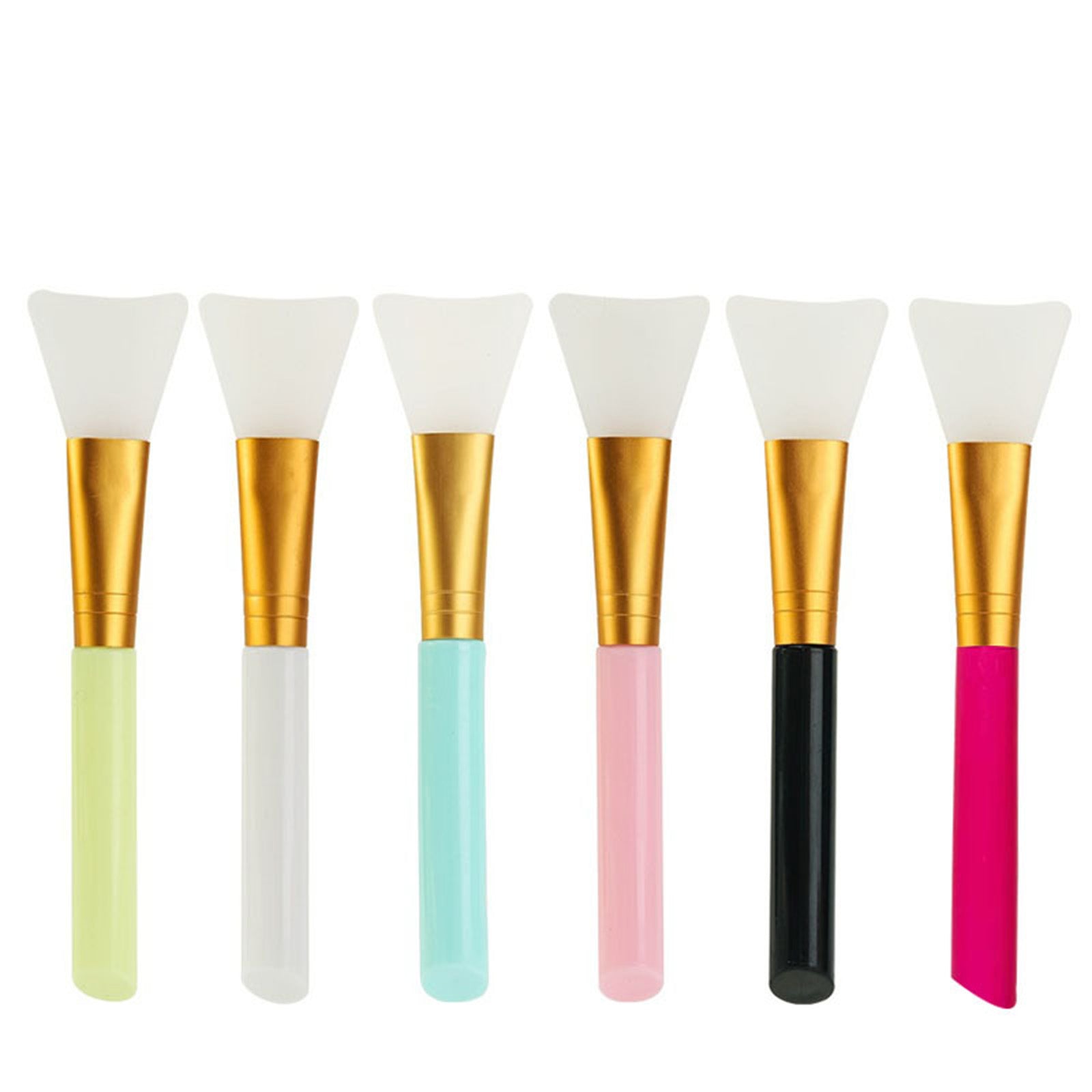 1 Pcs Reusable Silicone Face And Body Mask Applicator  Soft Hairless Spatula Brush For Clay, Mud, Lotion And DIY Skincare, 6 Colors