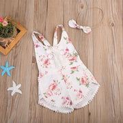 Newborn Baby Girl Floral Romper