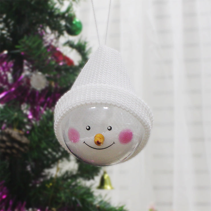 Snowman Plastic Christmas Ball Pendant