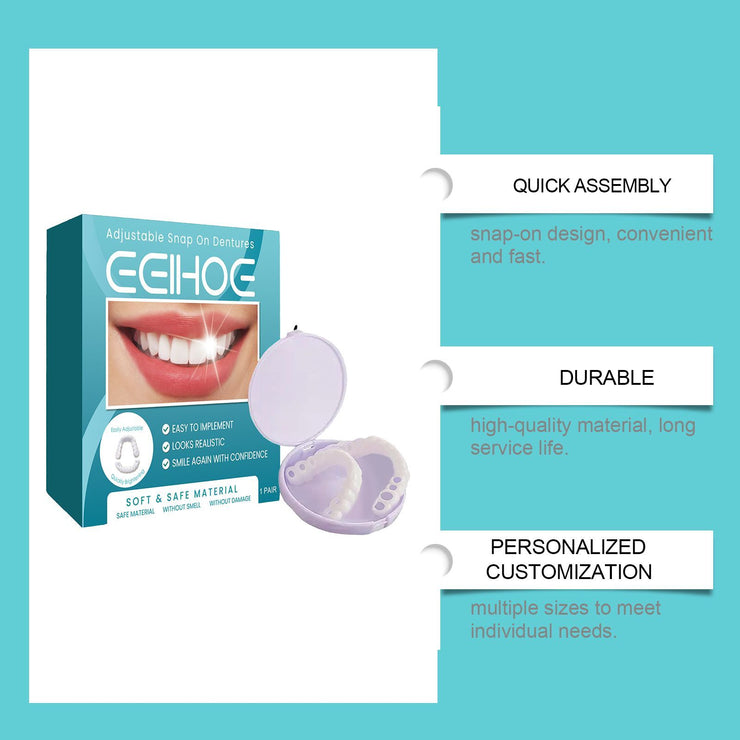 EELHOE Adjustable Snap On Dentures