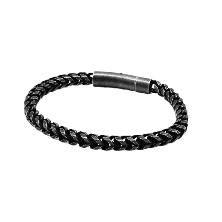 Round Mill Titanium Steel Bracelet For Men