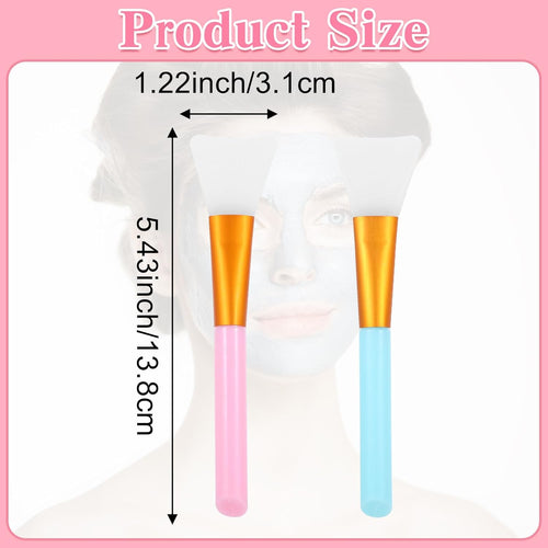 1 Pcs Reusable Silicone Face And Body Mask Applicator  Soft Hairless Spatula Brush For Clay, Mud, Lotion And DIY Skincare, 6 Colors