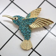 Retro Cute Hummingbird Brooch