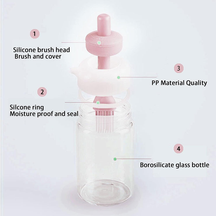 Oil Dispenser Bottle With Brush