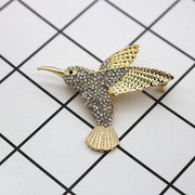 Retro Cute Hummingbird Brooch