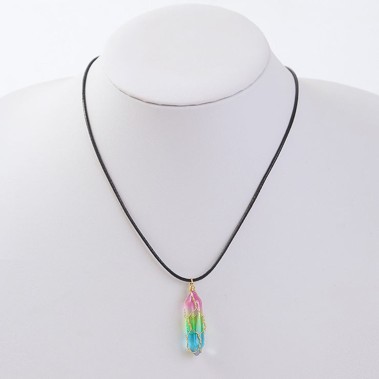 Geometric Diamond Crystal Necklace