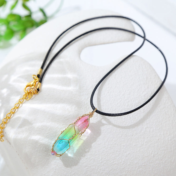 Geometric Diamond Crystal Necklace