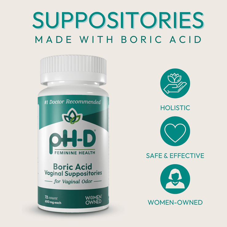 Ph-D Boric Acid Vaginal Suppositories