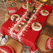 Christmas Red Tablecloth Festive Rectangular