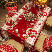 Christmas Red Tablecloth Festive Rectangular