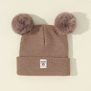 Solid Color Wool Knitted Baby Hat