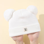 Solid Color Wool Knitted Baby Hat