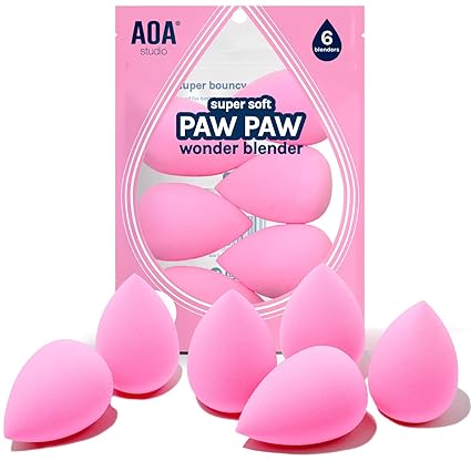 AOA Studio Latex-Free Makeup Sponge Set – High-Definition Blenders, Set of 6