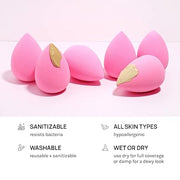 AOA Studio Latex-Free Makeup Sponge Set – High-Definition Blenders, Set of 6