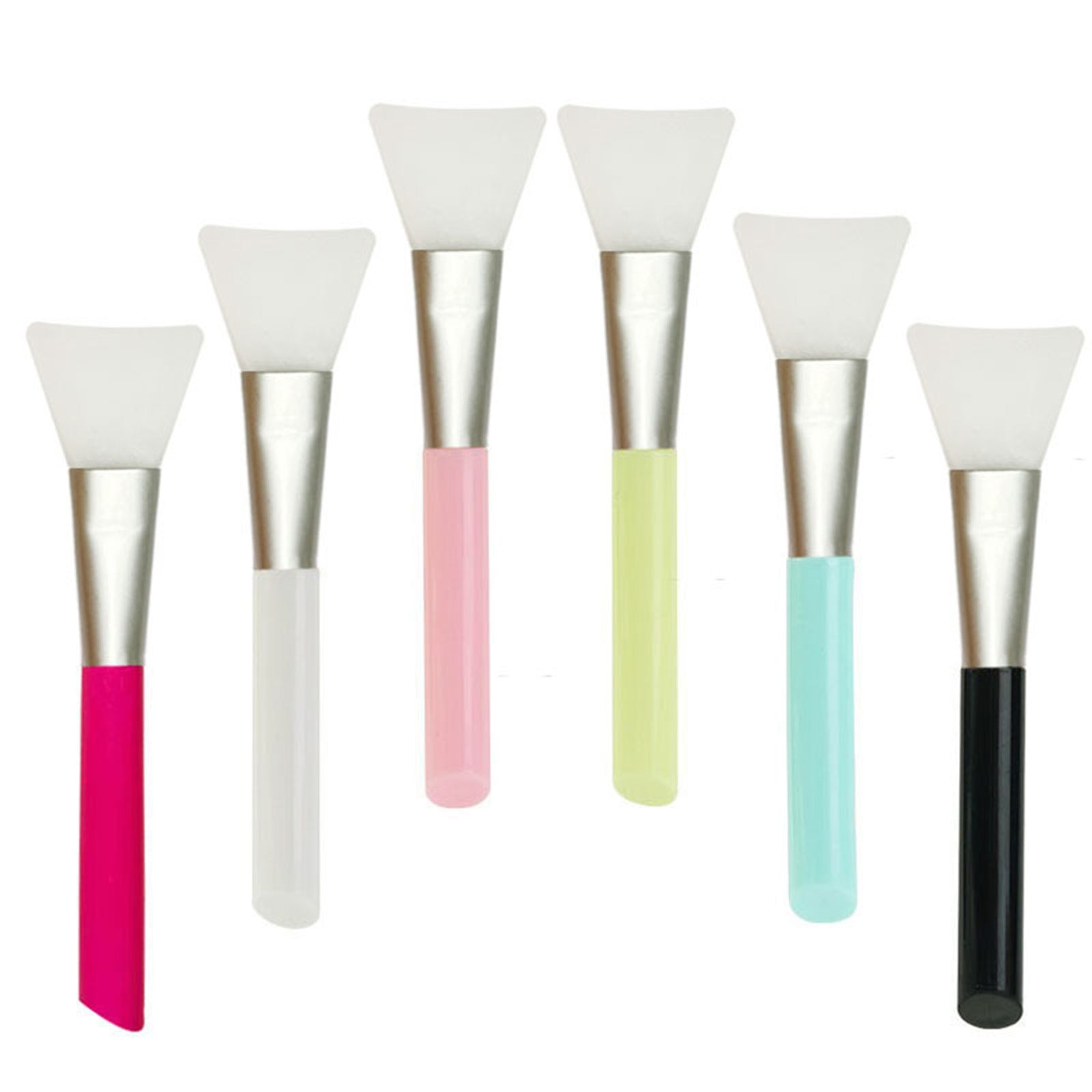 1 Pcs Reusable Silicone Face And Body Mask Applicator  Soft Hairless Spatula Brush For Clay, Mud, Lotion And DIY Skincare, 6 Colors