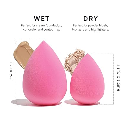 AOA Studio Latex-Free Makeup Sponge Set – High-Definition Blenders, Set of 6