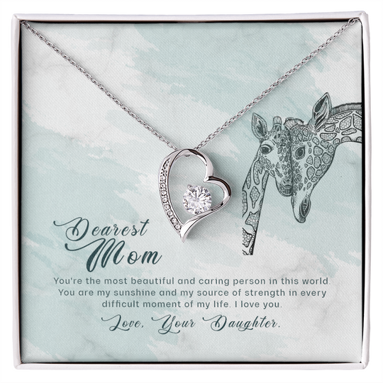 To Mom, With Endless Love – Heart Infinity Necklace