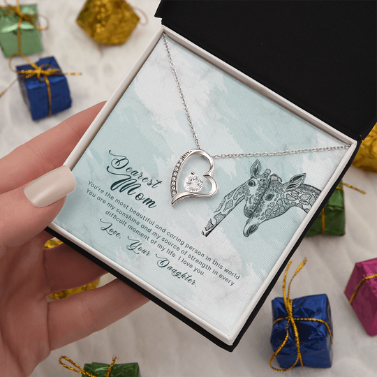 To Mom, With Endless Love – Heart Infinity Necklace