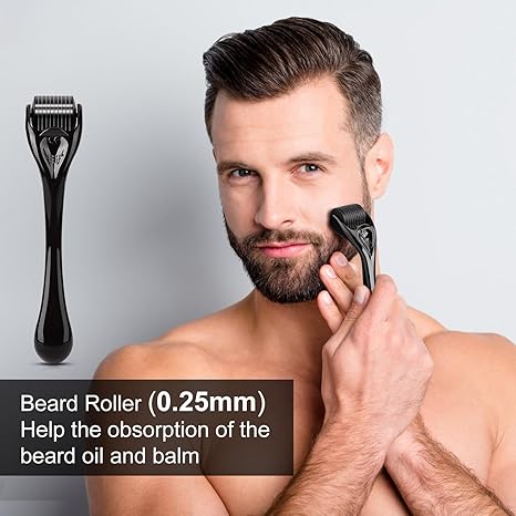 Beard Growth Kit for Men – Oil, Balm, Comb, & Patchy Beard Solution – Perfect Gift for Him