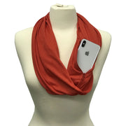 Zipper Storage Pocket Scarf  