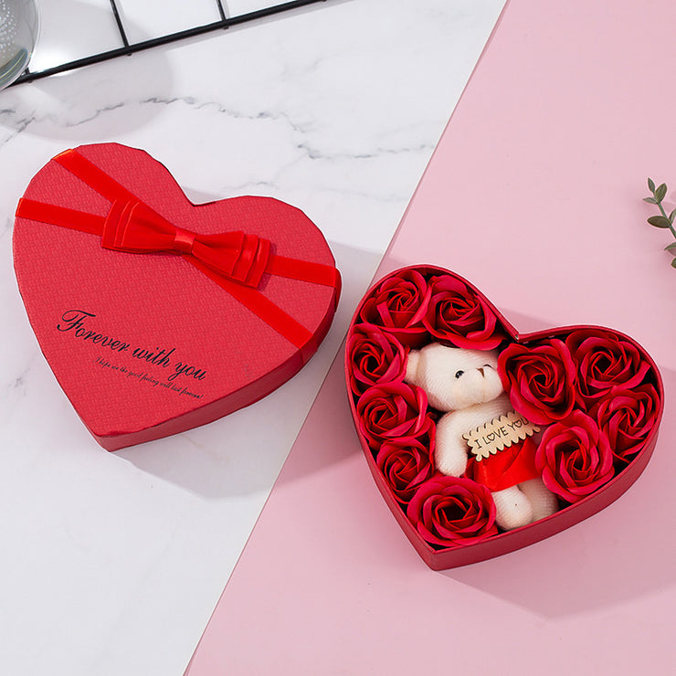 Heart-shaped Rose Christmas Gift Box