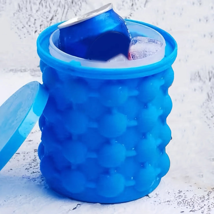 Silicone Ice Bucket And Cube Tray