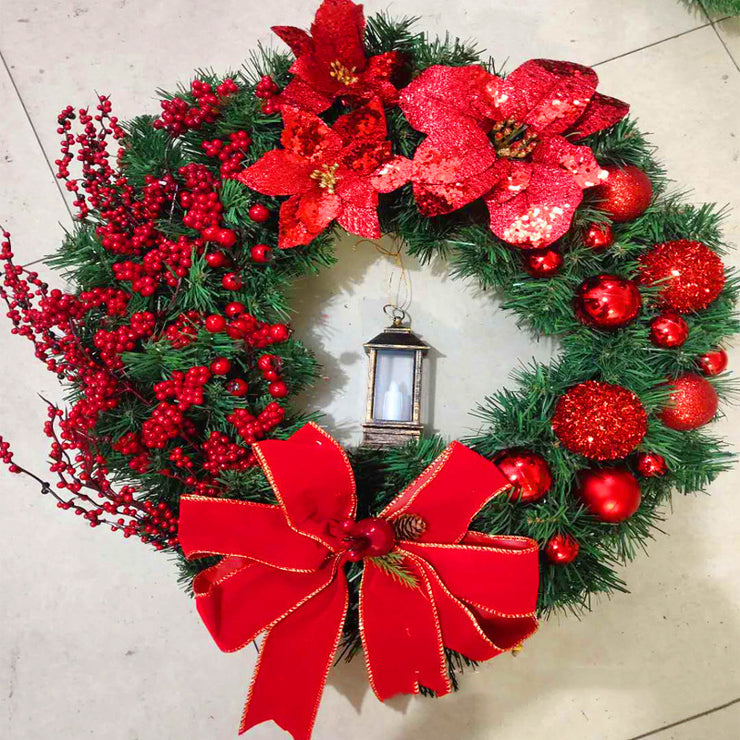 Festive Christmas Teng Strip Venue Arrangement Prop Wreath