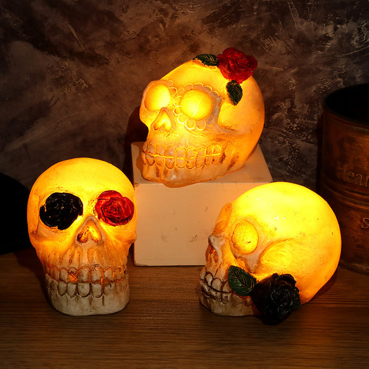 Resin Ghost Skull LED Lamp