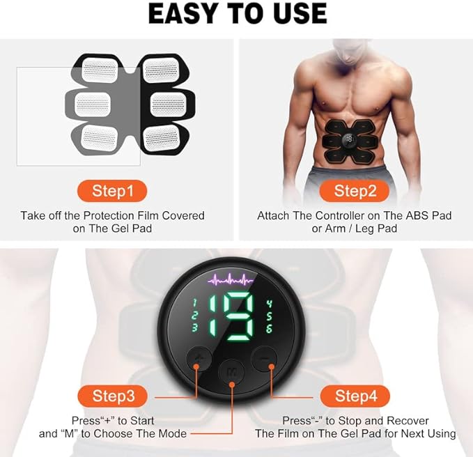 Electric Muscle Toner Belt ABS Toning & Fat Burner