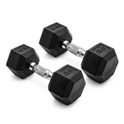 Barbell Coated Rubber Hex Dumbbell